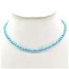 Image 1 : Silver Cirtified Turquoise(18.9ct) Rhodium Plated Necklace (~weight 12.5g)