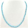 Image 2 : Silver Cirtified Turquoise(18.9ct) Rhodium Plated Necklace (~weight 12.5g)