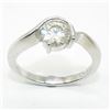 Image 1 : Silver Moissanite ( Round 7X7 Mm)(1.2ct) Rhodium Plated Test And Looks Better Than Diamond Ring (~we