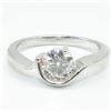 Image 3 : Silver Moissanite ( Round 7X7 Mm)(1.2ct) Rhodium Plated Test And Looks Better Than Diamond Ring (~we