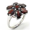 Image 2 : Silver Garnet (5.8ct) Rhodium Plated Ring (~weight 4.7g)