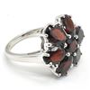 Image 4 : Silver Garnet (5.8ct) Rhodium Plated Ring (~weight 4.7g)