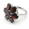 Image 5 : Silver Garnet (5.8ct) Rhodium Plated Ring (~weight 4.7g)