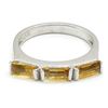 Image 2 : Silver Citrine(1.1ct) Rhodium Plated Ring (~weight 3.11g)