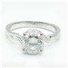 Image 3 : Silver Cirtified Moissanite (Round 7.5 & 1.5 Mm)(1.75ct) Rhodium Plated Test And Looks Better Than D
