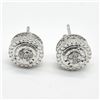 Image 1 : Silver Diamond(0.2ct) Rhodium Plated Earrings (~weight 3.05g)