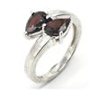 Image 2 : Silver Garnet(1.7ct) Rhodium Plated Ring (~weight 3.1g)