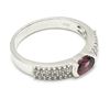 Image 4 : Silver Garnet Cz(0.9ct) Rhodium Plated Ring (~weight 2.9g)