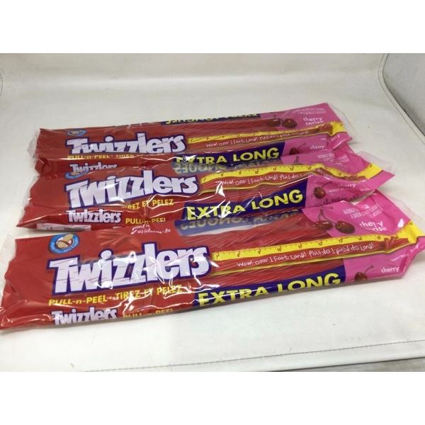 Twizzlers Extra Long Pull-n-Peel (3 x652g) Cherry