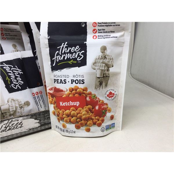 Case of Three Farmers Roasted Peas-Ketchup FlavourÂ