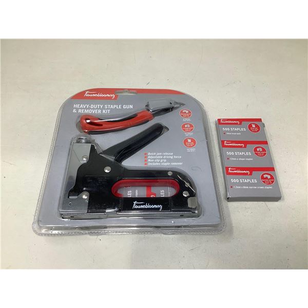 FlowersbloomingÂ Heavy-Duty Staple Gun & Remover Kit with Staples