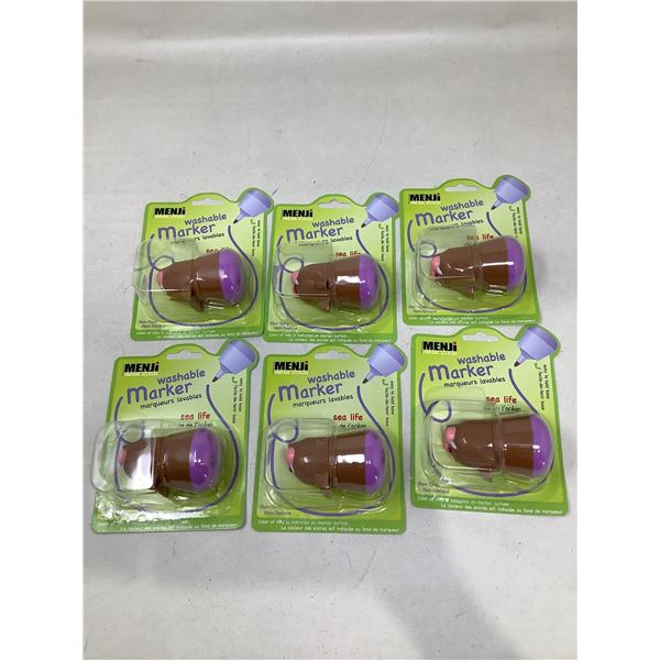 Menji Sea Life- Walrus washable Markers (6ct)
