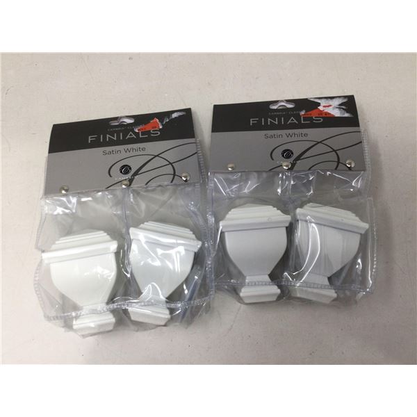 Finials Satin White (2x2)
