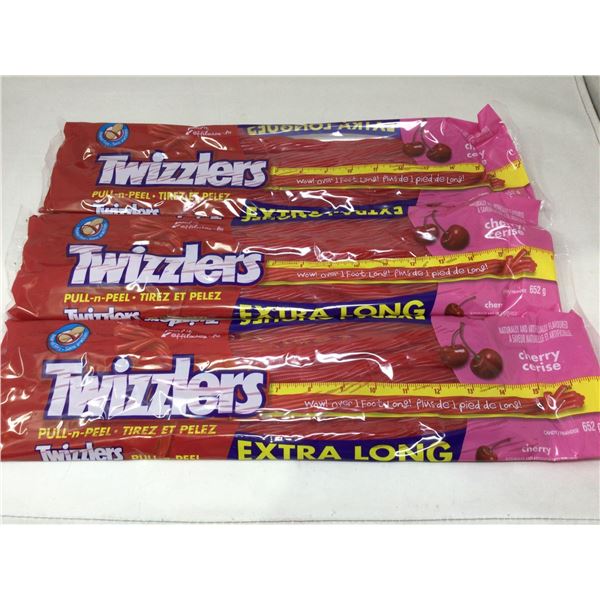 Twizzlers Pull-n-Peel Extra long- cherry Flavour (3 x 652g)