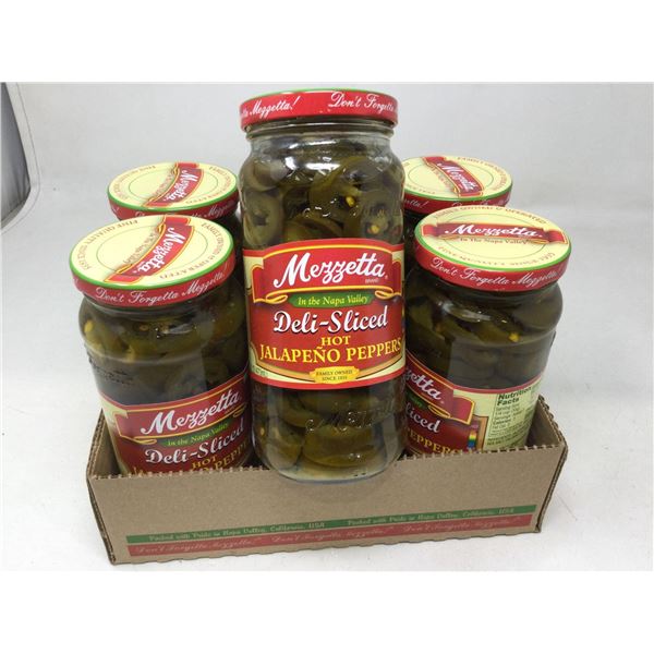Case of Mezzetta Deli-Sliced Hot Jalapeno Peppers (6 x 473ml)