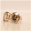 Image 1 : 14K Yellow Gold Moissanite(5ct) Earrings (~weight 1.97g), Made in Canada, Appraised Retail $2070