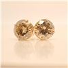 Image 2 : 14K Yellow Gold Moissanite(5ct) Earrings (~weight 1.97g), Made in Canada, Appraised Retail $2070