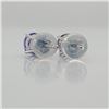 Image 3 : 14K White Gold Natural Tanzanite(1.1ct) Earrings (~weight 0.82g), Made in Canada, Appraised Retail $