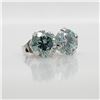 Image 1 : 10K White Gold Moissanite(1.5ct) Earrings (~weight 0.66g), Made in Canada, Appraised Retail $1610