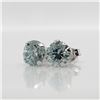 Image 3 : 10K White Gold Moissanite(1.5ct) Earrings (~weight 0.66g), Made in Canada, Appraised Retail $1610