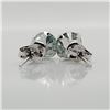 Image 4 : 10K White Gold Moissanite(1.5ct) Earrings (~weight 0.66g), Made in Canada, Appraised Retail $1610