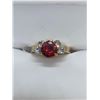 Image 1 : Ladies 14K GP Ruby style 1.0 carat Solitaire ring - size 9