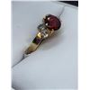 Image 2 : Ladies 14K GP Ruby style 1.0 carat Solitaire ring - size 9