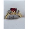 Image 3 : Ladies 14K GP Ruby style 1.0 carat Solitaire ring - size 9