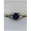 Image 1 : 1.0 Carat Blue topaz style gemstone ring set in 14K GP - Size 9