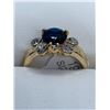 Image 3 : 1.0 Carat Blue topaz style gemstone ring set in 14K GP - Size 9