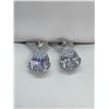 Image 1 : 2.0 Carat TW Pear Cut Solitaires Ladies elegant earrings set with hook backings