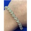 Image 1 : Ladies Heart Lock multi stone tennis bracelet