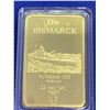 Image 1 : The Bismark Commemorative Wafer Bar Launched Feb 14 1939 and Sank May 27 1941  in case