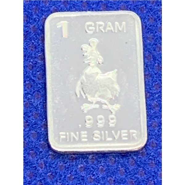 .999 fine silver 1 gram wafer bar