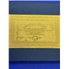 Image 2 : Gold Plated Banknote Collection Certificate stamped pure 24K Gold