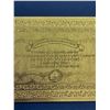 Image 3 : Gold Plated Banknote Collection Certificate stamped pure 24K Gold