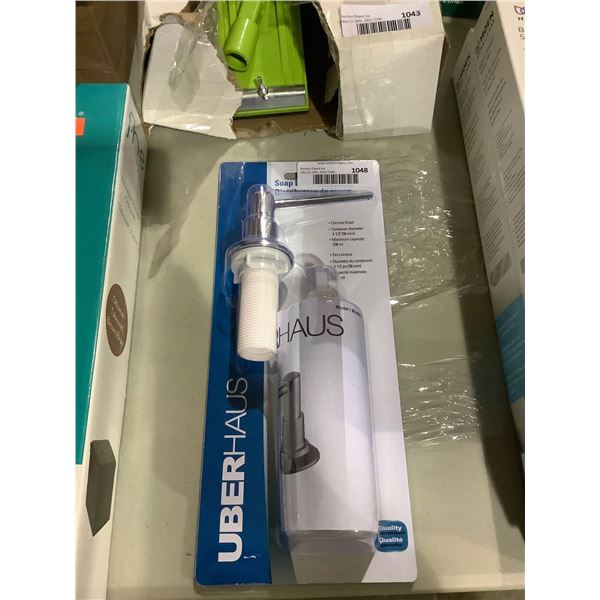 UberHaus Chrome Finish Soap Dispenser (330mL Capacity)