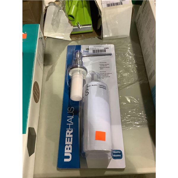UberHaus Chrome Finish Soap Dispenser (330mL Capacity)