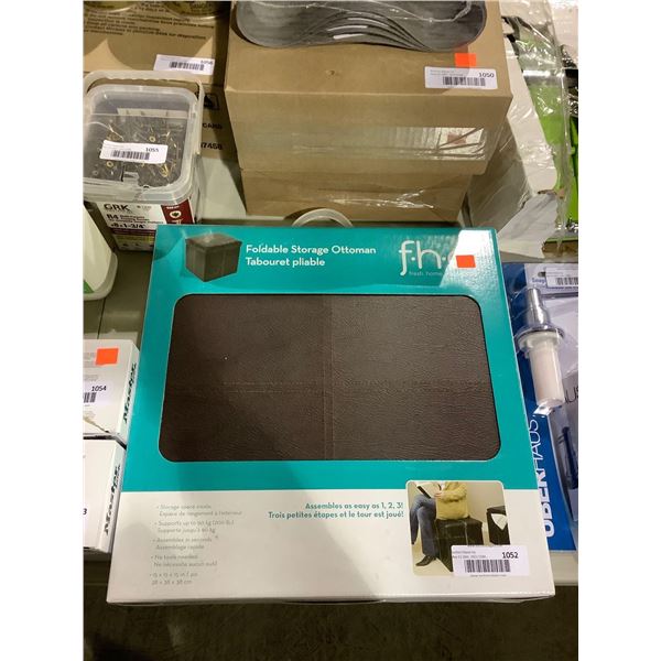 Fresh Home Elements Storage Ottoman (15in x 15in x 15in)