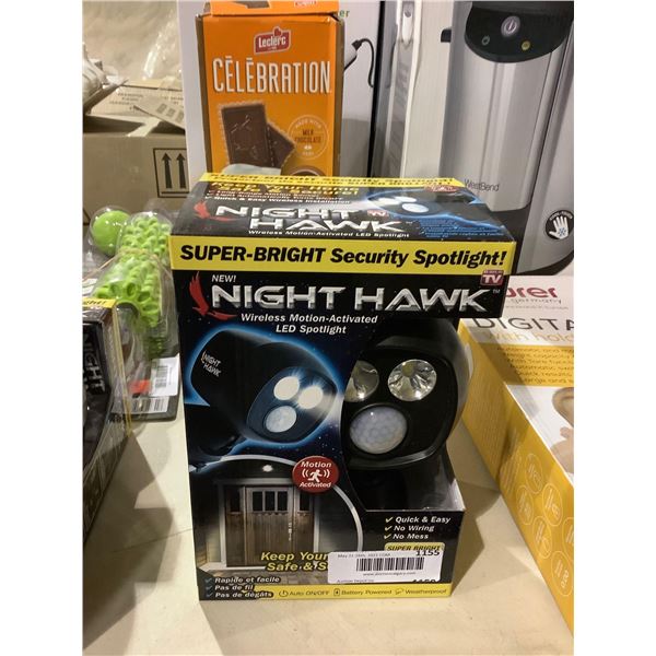 Night Hawk Wireless Motion-Activated LED Spotlight