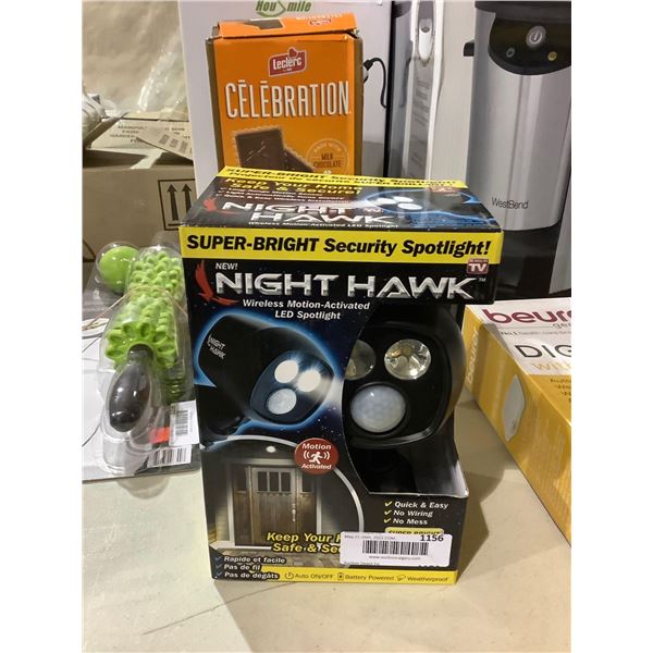 Night Hawk Wireless Motion-Activated LED Spotlight
