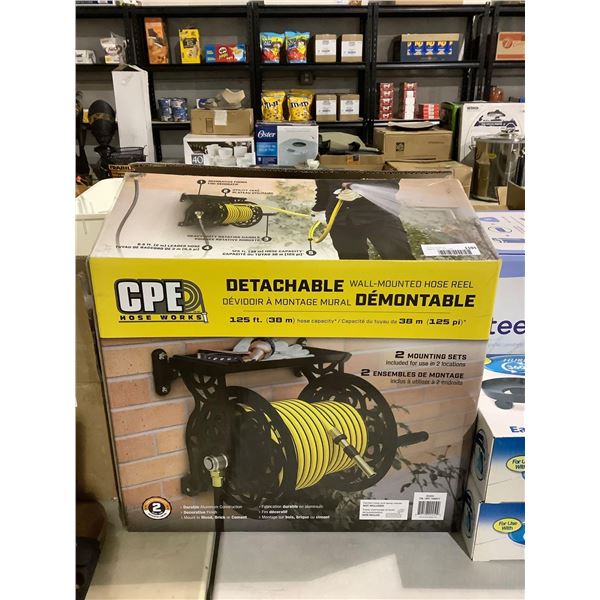 CPE 125ft Detachable Wall-Mounted Hose Reel