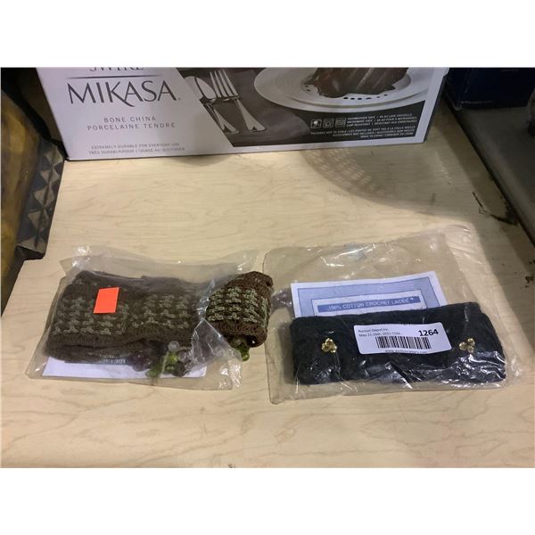 Hand Crocheted Lace Headband Lot of 2