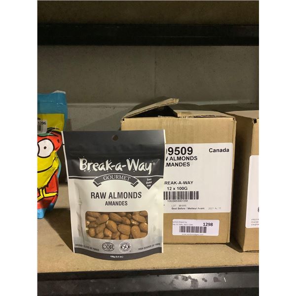 Case of Break-a-way Raw Almonds (12 x 100g)