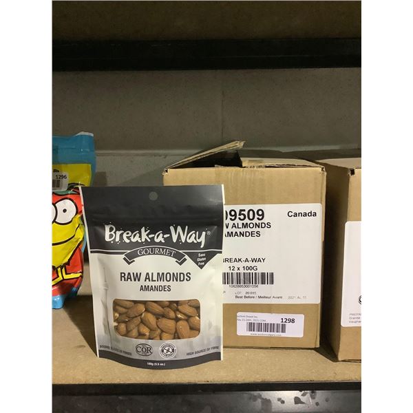 Case of Break-a-way Raw Almonds (12 x 100g)