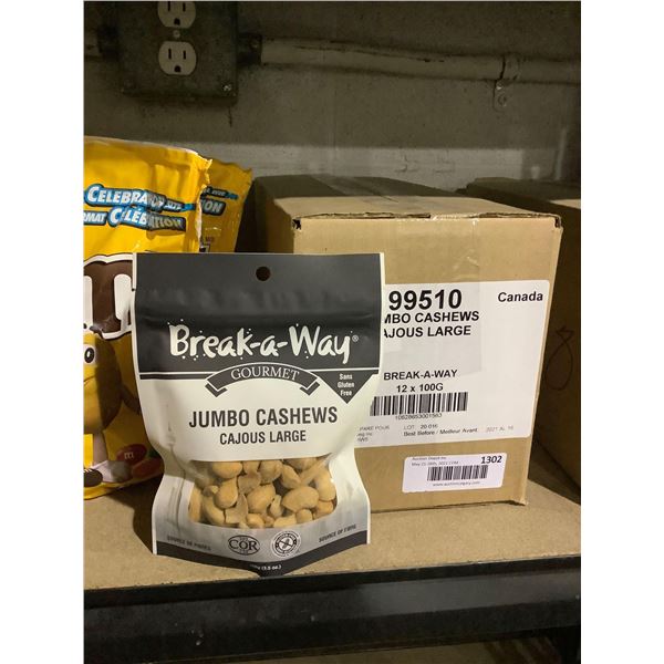 Break-a-Way Jumbo Cashews (12 x 100g)