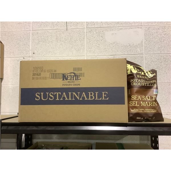 Case of Kettle Brand Sea Salt Potato Chips (12 x 220g)