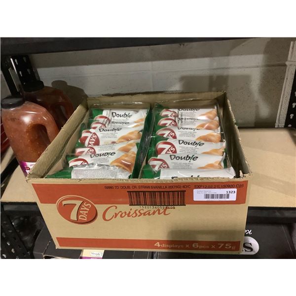 Case of 7 Days Vanilla Strawberry Filled Croissants (4 x 6 x 75g)