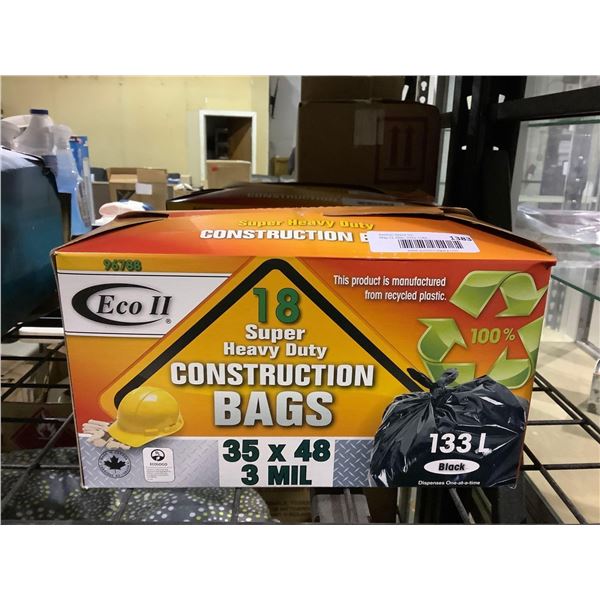 Eco II Super Heavy Duty Construction Bags (133L)