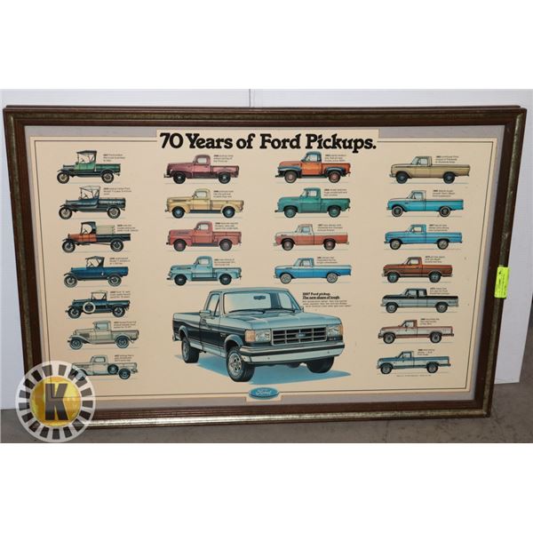 OLD POSTER OF FORD TRUCKS